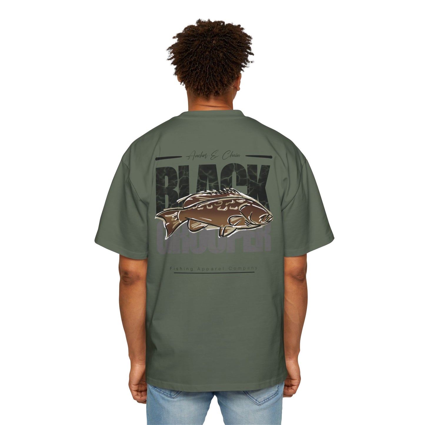 Black Grouper Heavy Cotton Oversized Graphic Tee