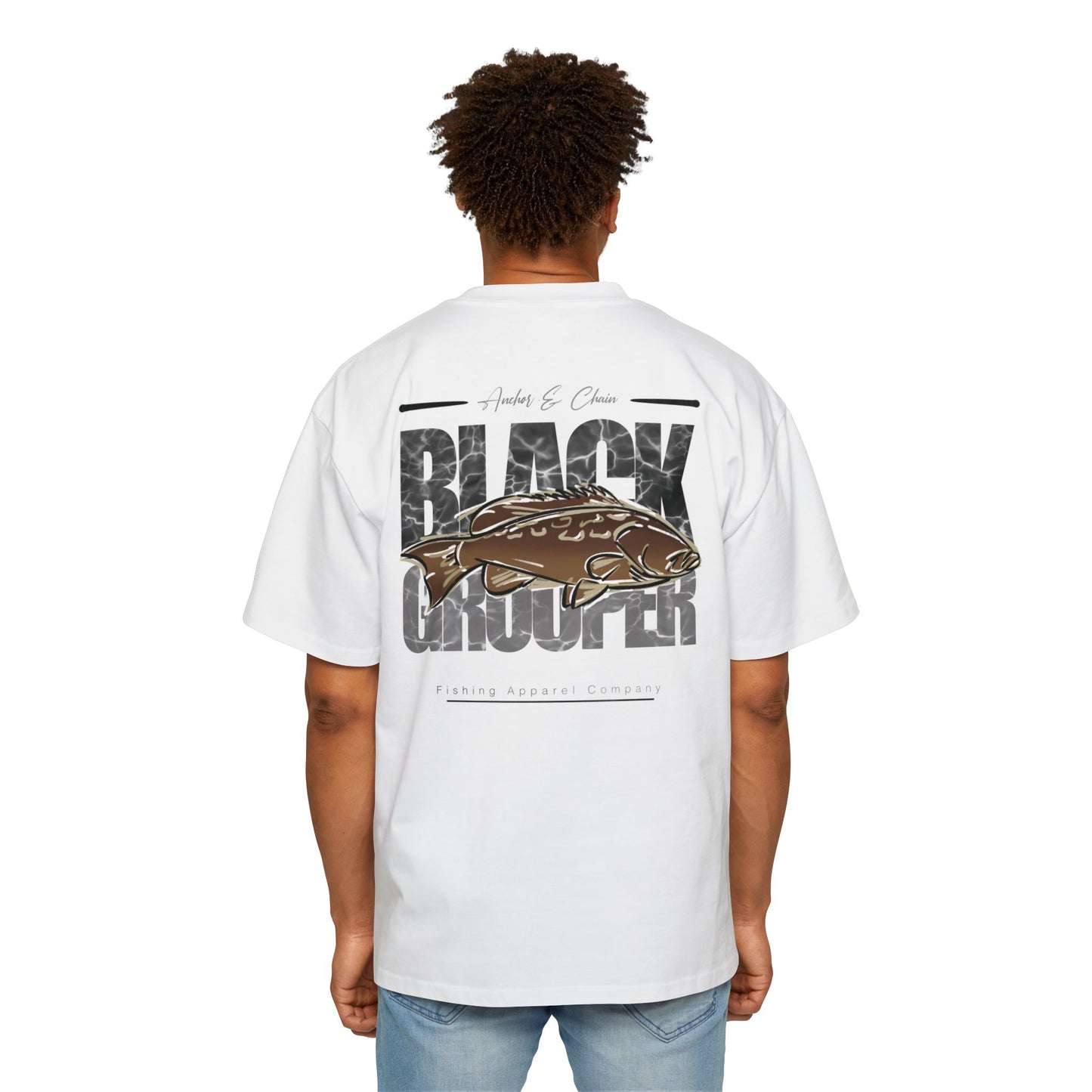Black Grouper Heavy Cotton Oversized Graphic Tee