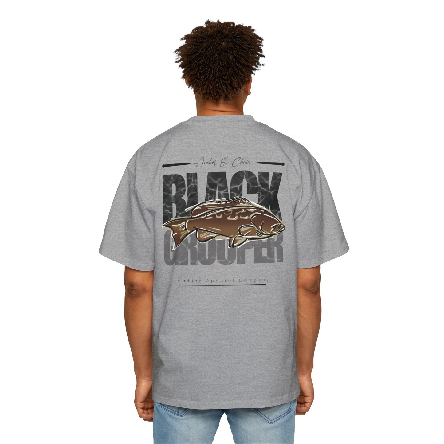 Black Grouper Heavy Cotton Oversized Graphic Tee