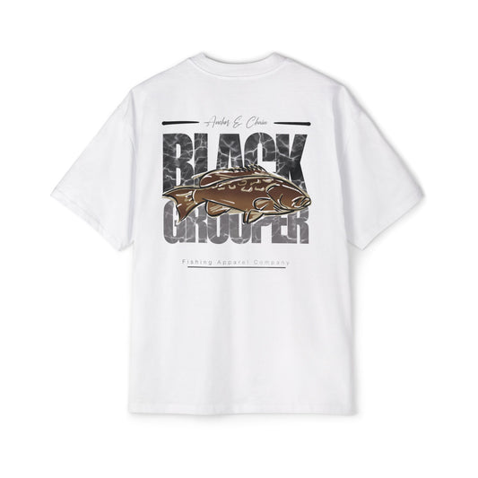 Black Grouper Heavy Cotton Oversized Graphic Tee